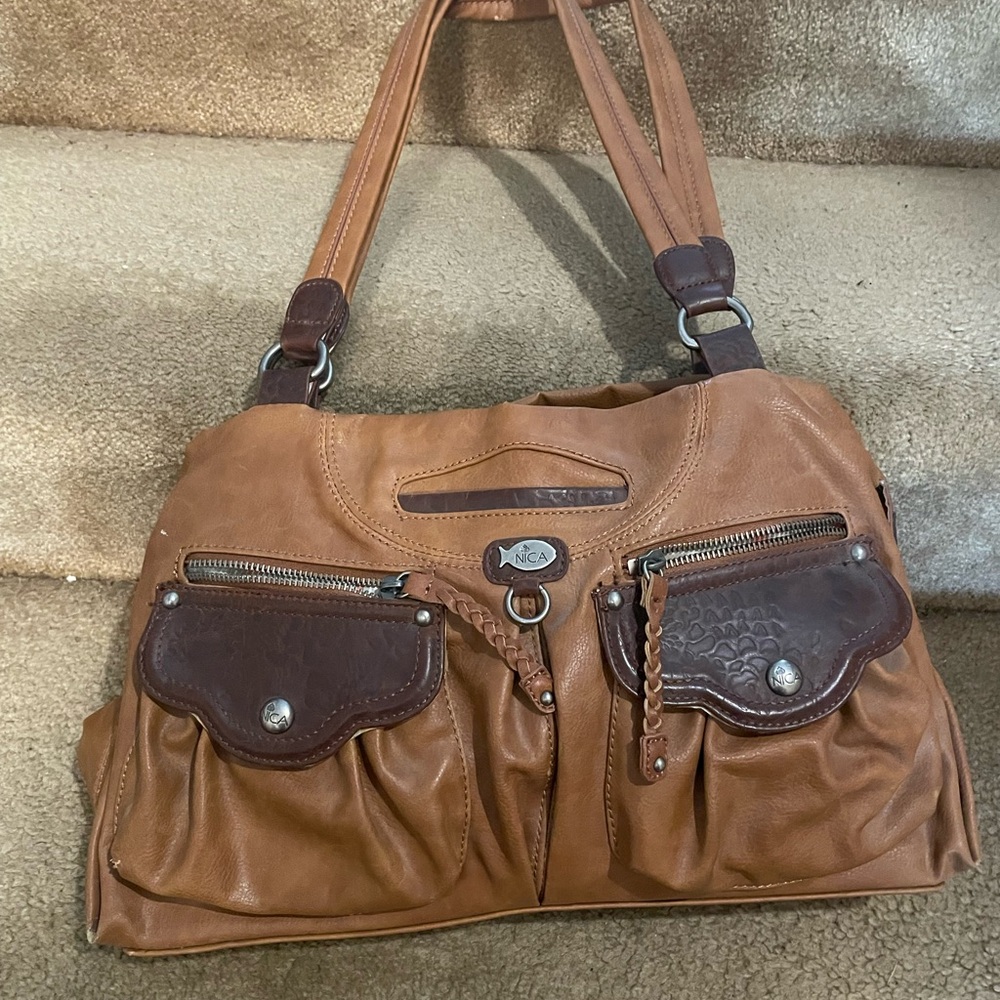 Nica Tan and Brown Handbag